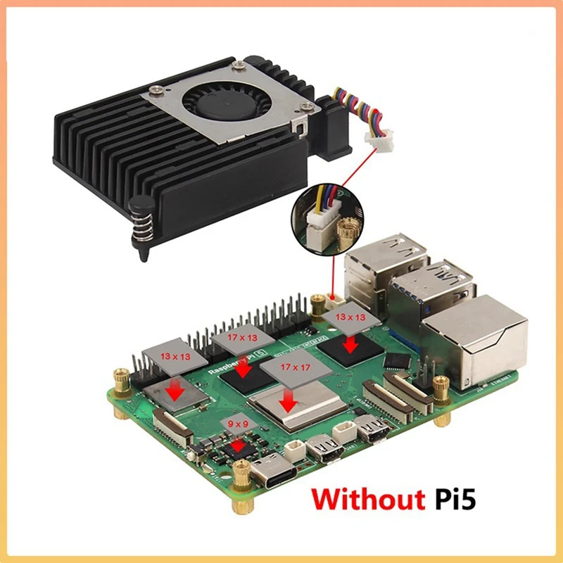 Actieve koeler voor 5, alumini - Heatsink recensie en prijs